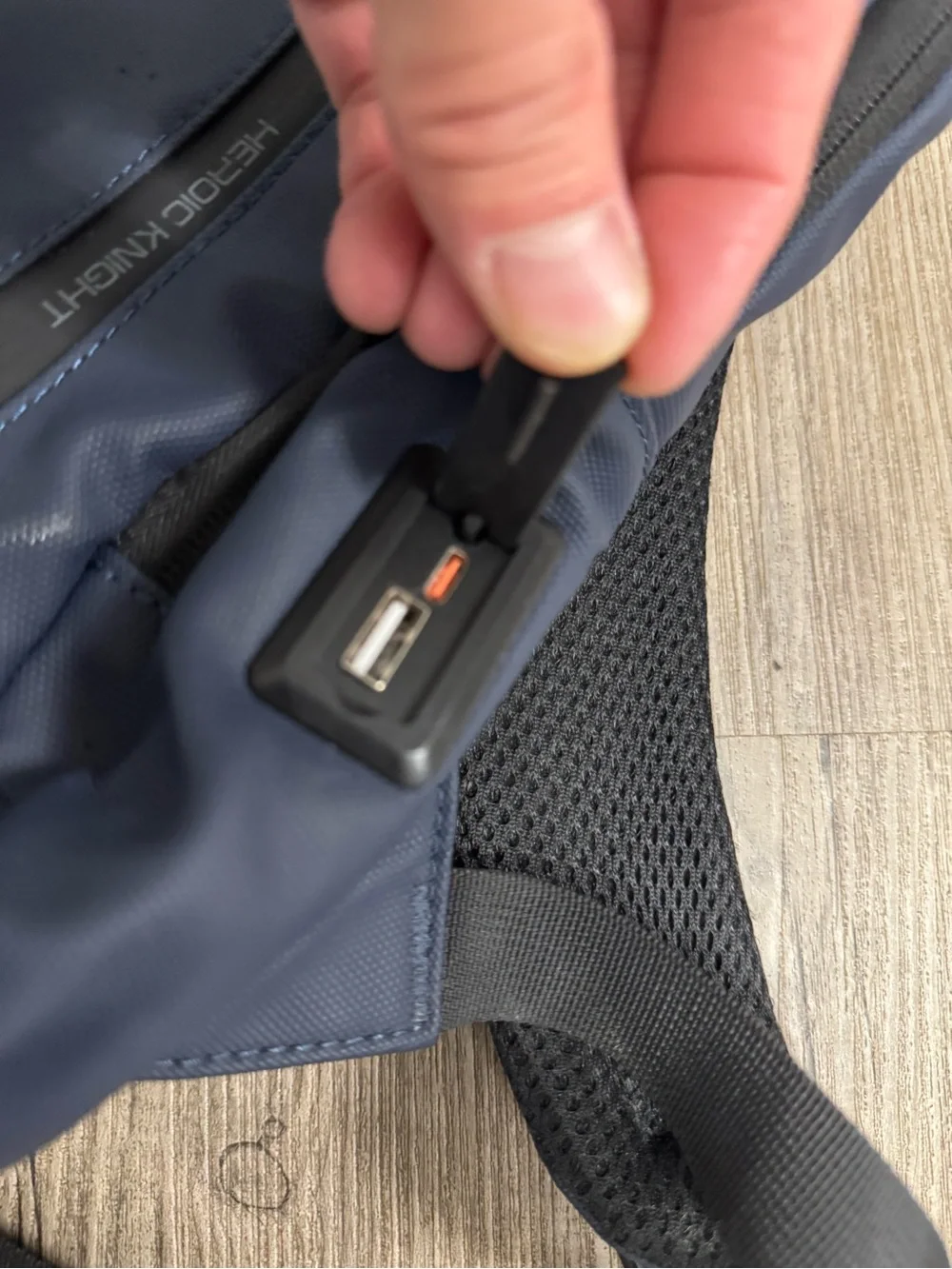 Heroic Knight Laptop Travel Business Waterproof Backpack Blue